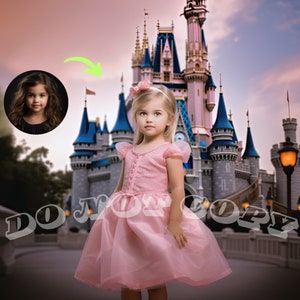 Custom Princess Portrait for 2 Years Old  Portrait from Photo Royal Portrait Toddler Girl's Portrait C111