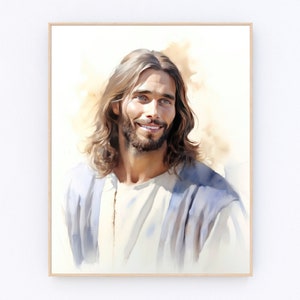 Jesus Painting Christian Digital Art Christian Prayer Wall Art Catholic Printable Gifts P417