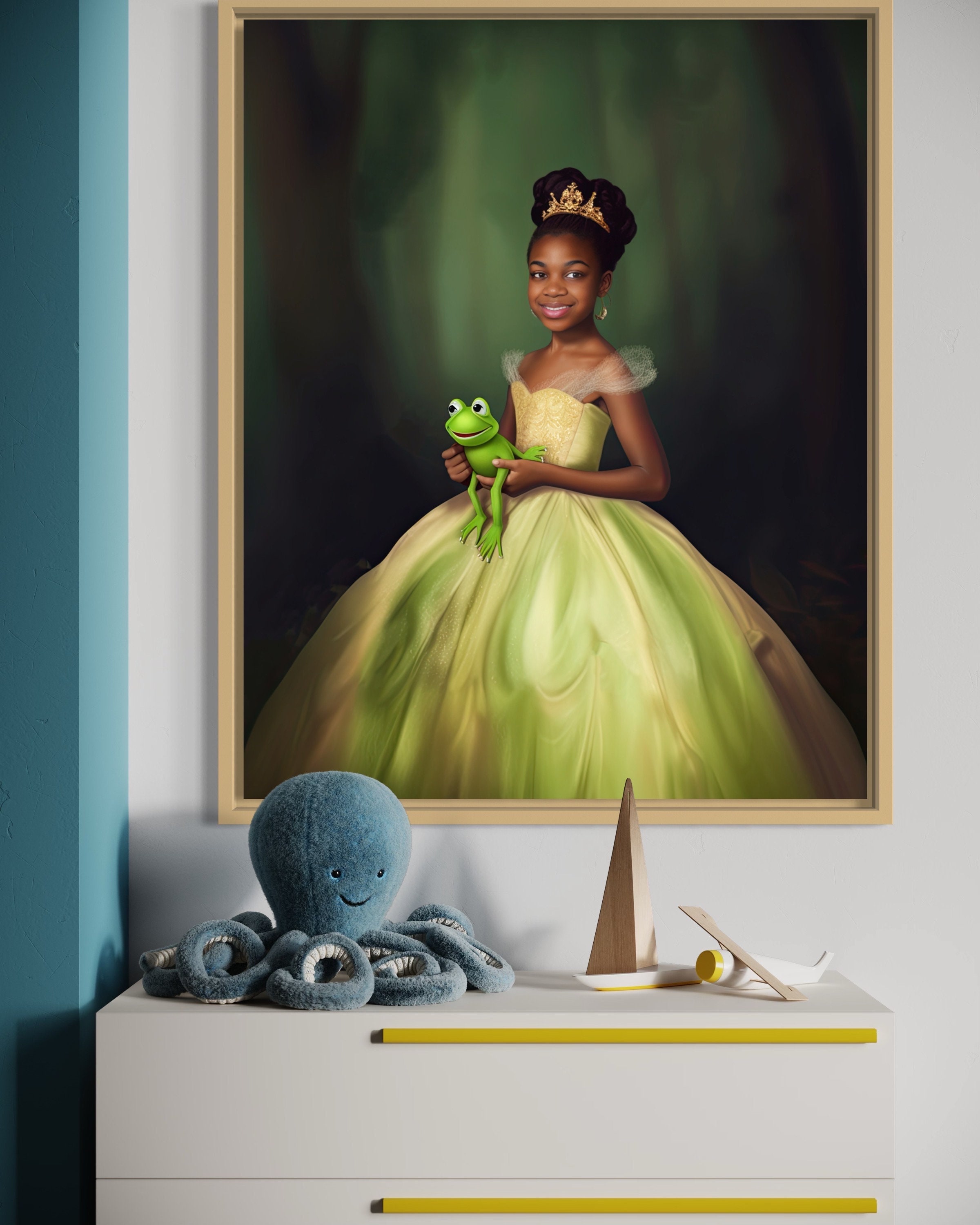 Custom Princess Portrait Personalized Princess Photo Portrait From ...