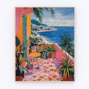 La vista al mar Matisse pintura estética Henri Matisse cartel Ocean Village pintura obra de arte francesa colorido paisaje impresión P639