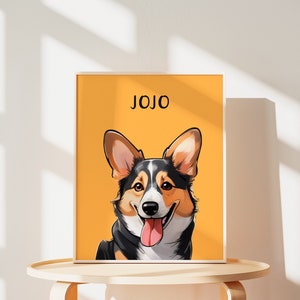 Portrait d'animal de compagnie personnalisé à partir d'une photo Portrait de chien personnalisé Portrait d'animal de compagnie personnalisé style Pixar Art pour animaux de compagnie Dessin d'animal de compagnie