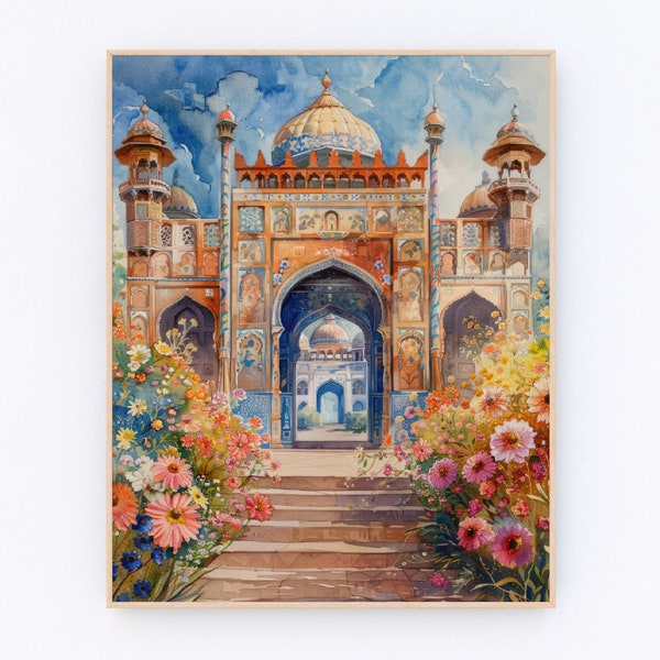 Amber Palace Jaipur Painting Jaipur Print Jaipur Wall Art India Landscape Poster Jaipur Poster Travel Gift P555