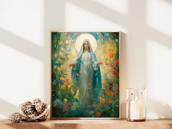 Mary Knows the Way Mother Mary Poster Blessed Virgin Mary Painting