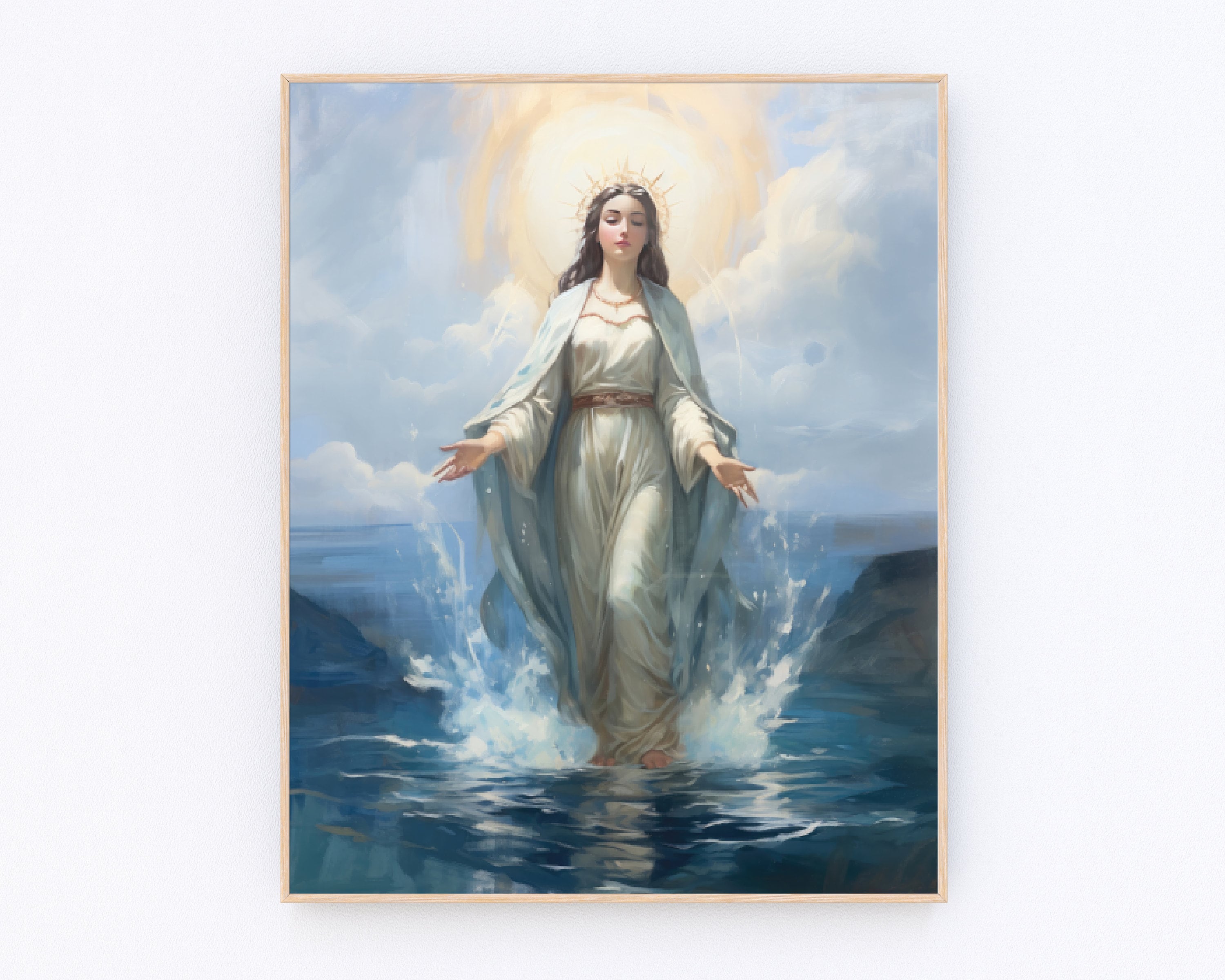 聖母マリアのポスター ステラマリス プリント 海の星 聖母マリア