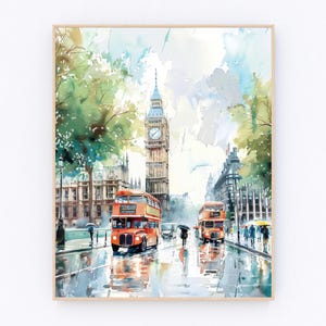 London Painting London Wall Art England Landscape Poster Europe Poster Travel Gift P673