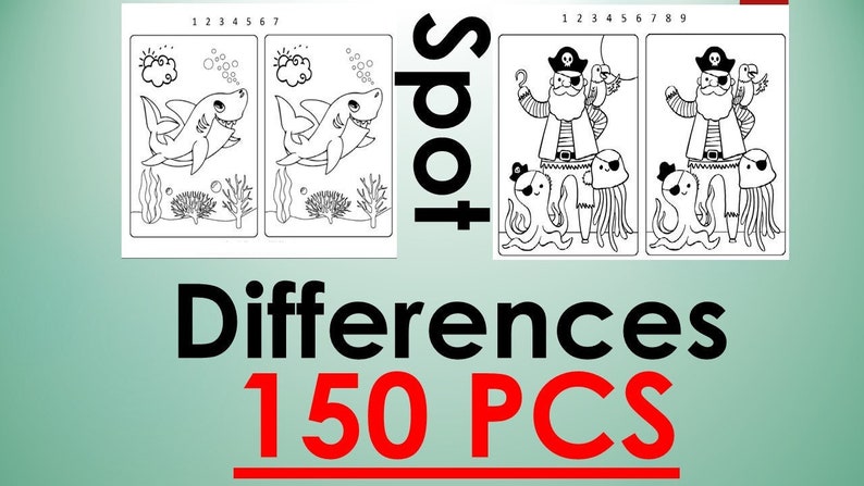 Spot the Difference Find the Difference Worksheets Printable ...