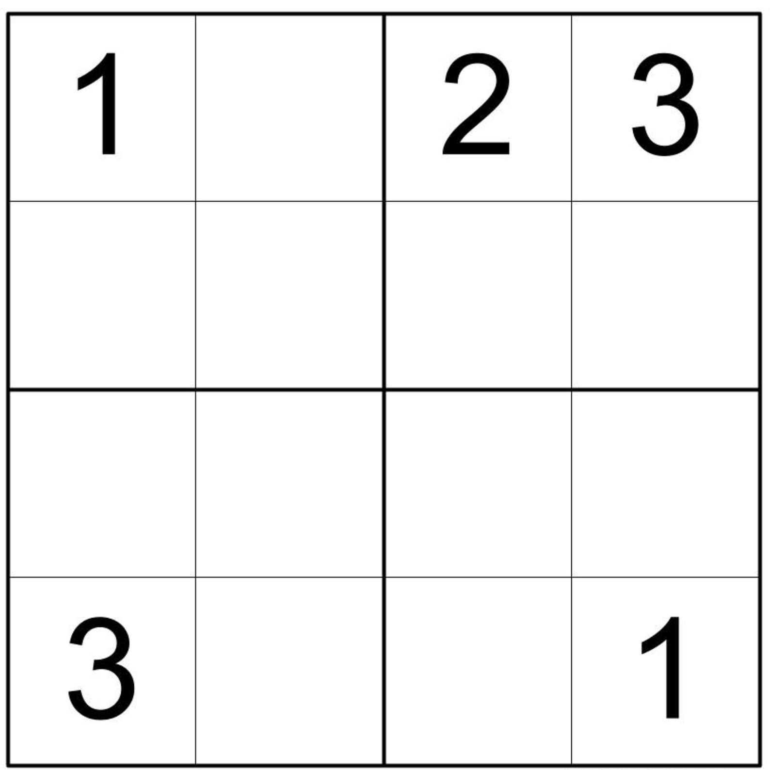 SUDOKU 4x4 Printable Worksheets for Kids, Kindergarten Preschool ...