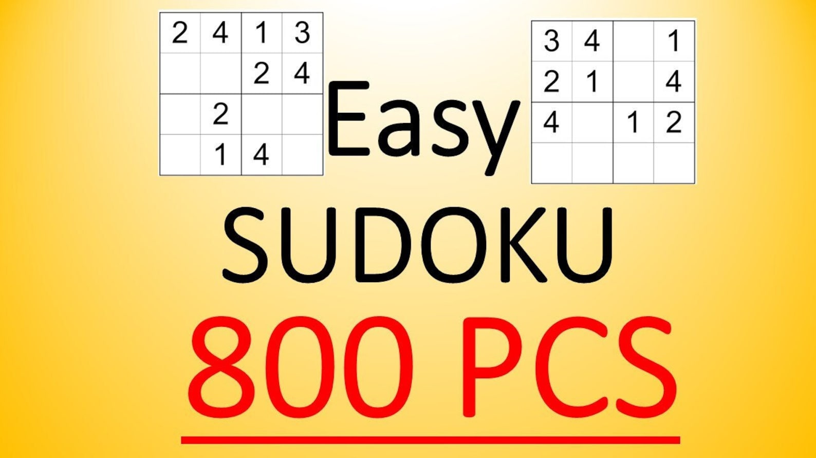 SUDOKU 4x4 Printable Worksheets for Kids Kindergarten - Etsy