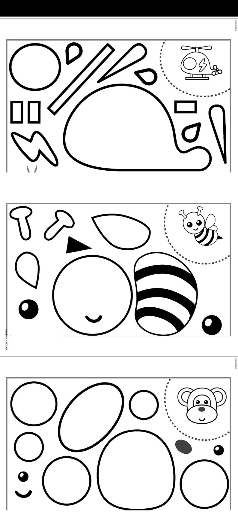 Cut and Paste Worksheets for Kids Printable Preschool - Etsy