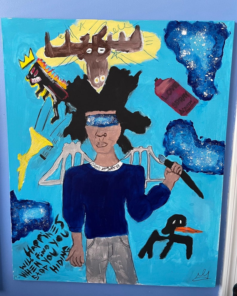 Jean Michel Basquiat Mind over Matter Painting image 1