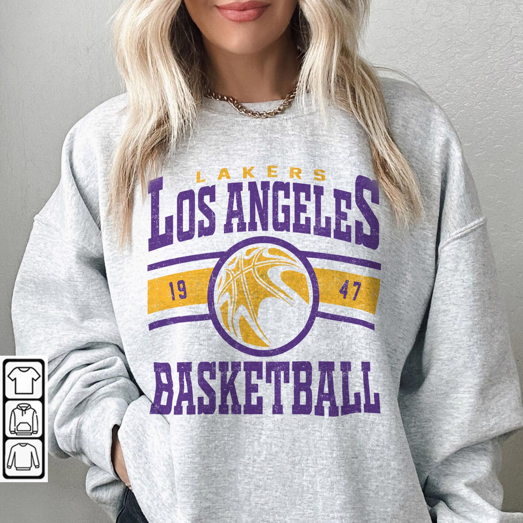 Ecru WOMAN NBA Los Angeles Lakers Licensed Sweatshirt 2701375
