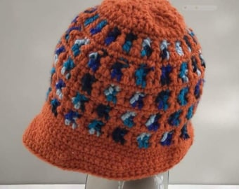 Easy  stranded colorwork beanie cloche hat doll plushie photo prop PDF digital download crochet pattern