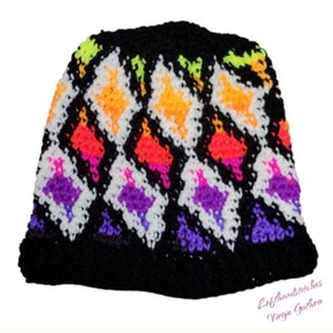 Fácil trazado de colores trenzados gorro sombrero muñeca peluche foto prop PDF descarga digital patrón de ganchillo