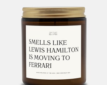Lewis Hamilton Ferrari Candle | Palo Santo, Sage, Cypress Scent