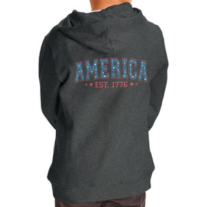 America Est. 1776 Toddler Full-Zip Hoodie - American Flag Stuff - America Clothing