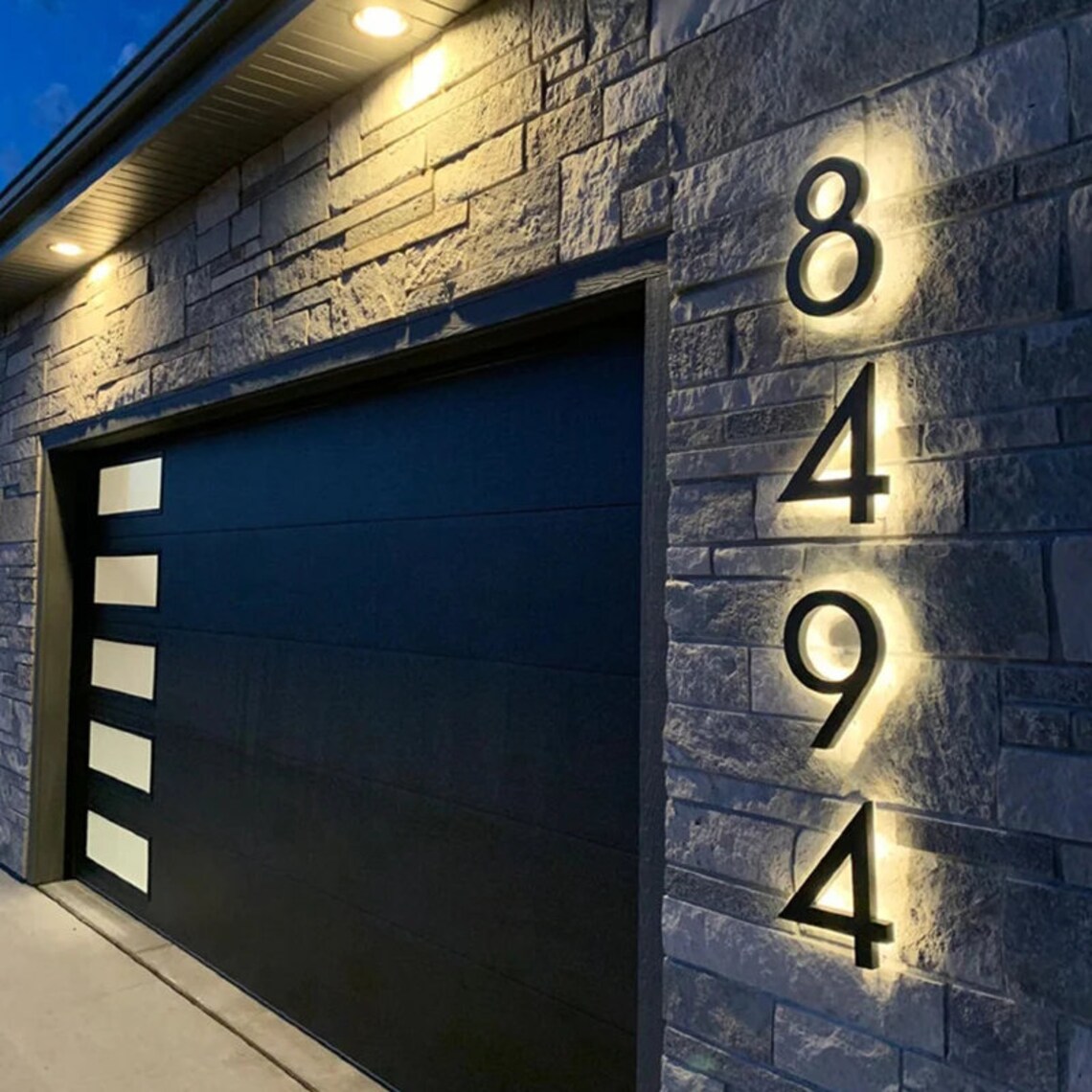 Metal 3D LED House Number Light Outdoor Stainless Steel Lighted Letter ...