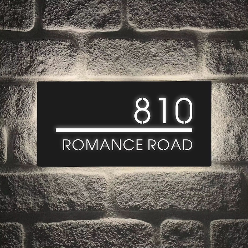 Customized 3D LED House Number Sign Outdoor House Number Plate ...