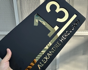 Customized House Number Sign Outdoor House Numbers Plate Personalized ...