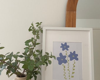 Blue Daisies Print