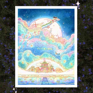 Vuelo sobre la Casa de Baños - Lámina artística