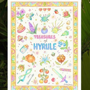 Treasures of Hyrule - The Legend of Zelda Art Print