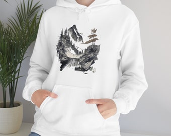 Stylish Canada day hooded sweatshirt - minimalistic design