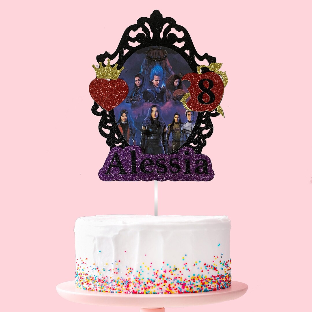Disney Descendants Themed Cake Topper Personalised - Etsy