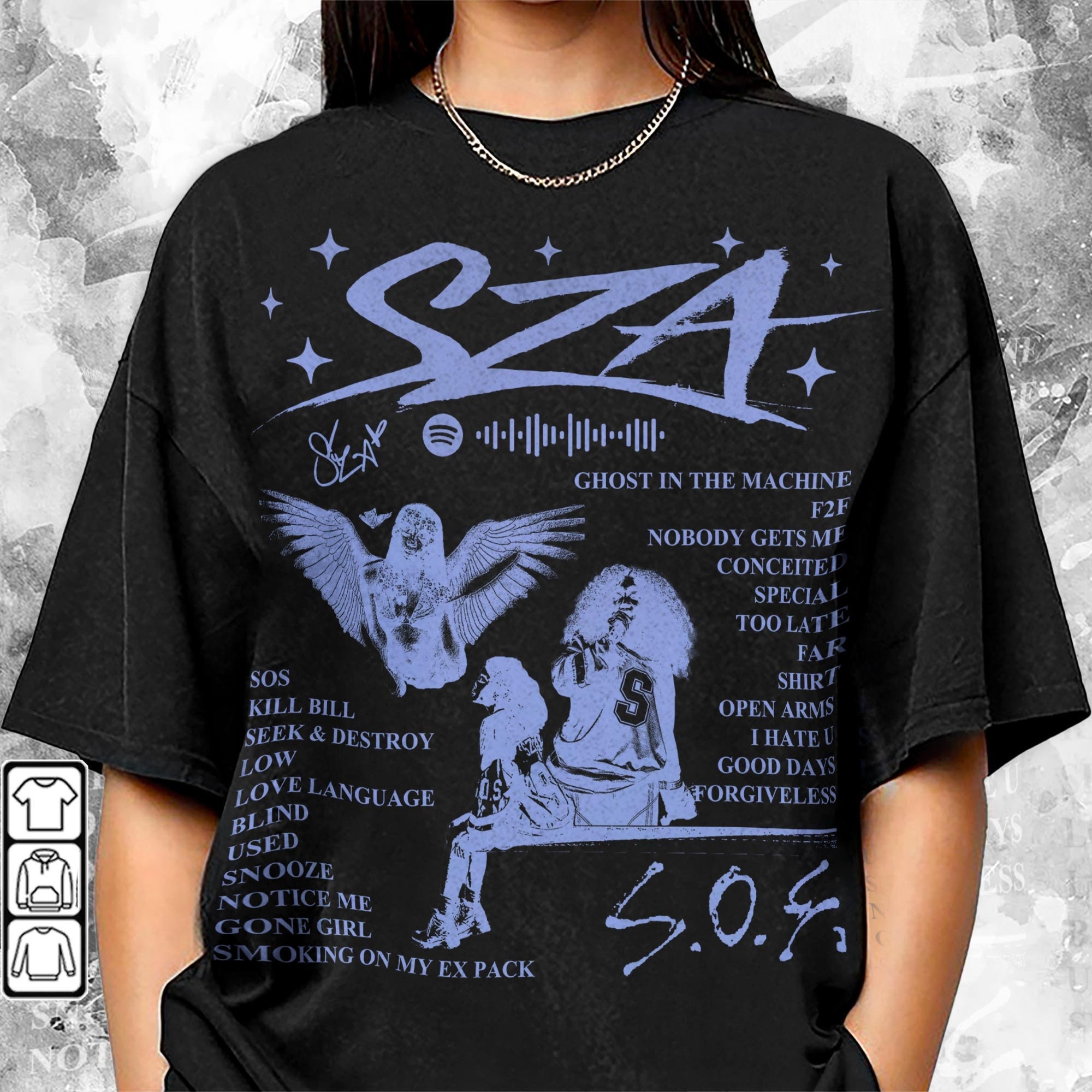 Sza Good Days SOS Album 90s Rap Music Shirt, Bootleg Rapper Album Vintage Y2K Shirt