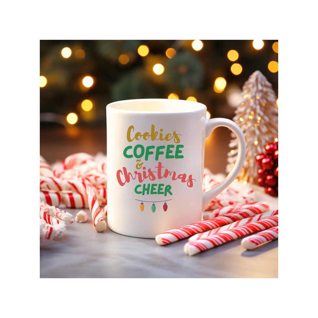 Cookie Coffee Merry Christmas Ceramic Mug, Christmas Coffee Mug