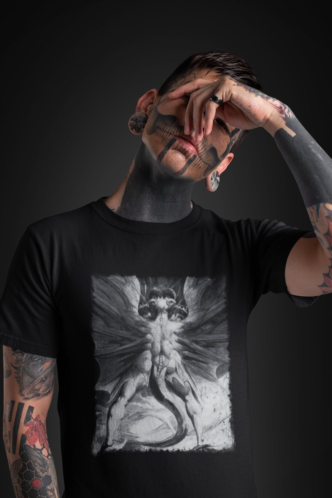T-shirt Unisexe The Great Red Dragon - Marque Gildan - Coton - Neuf Avec étiquettes