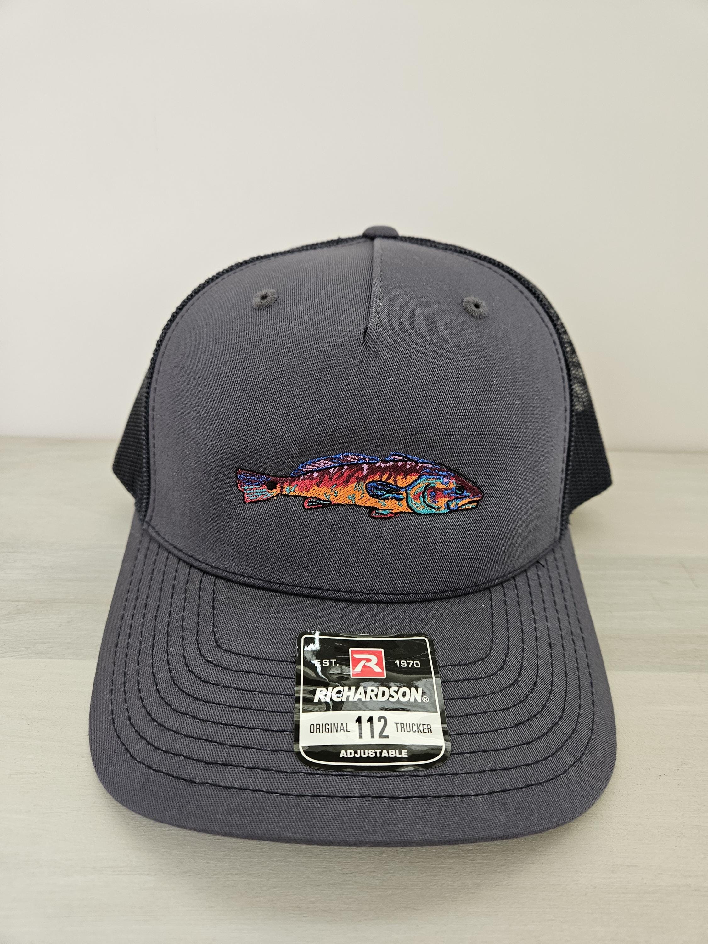 Redfish Embroidered Richardson 112 Trucker Hat - Fishing Dad  display picture 1