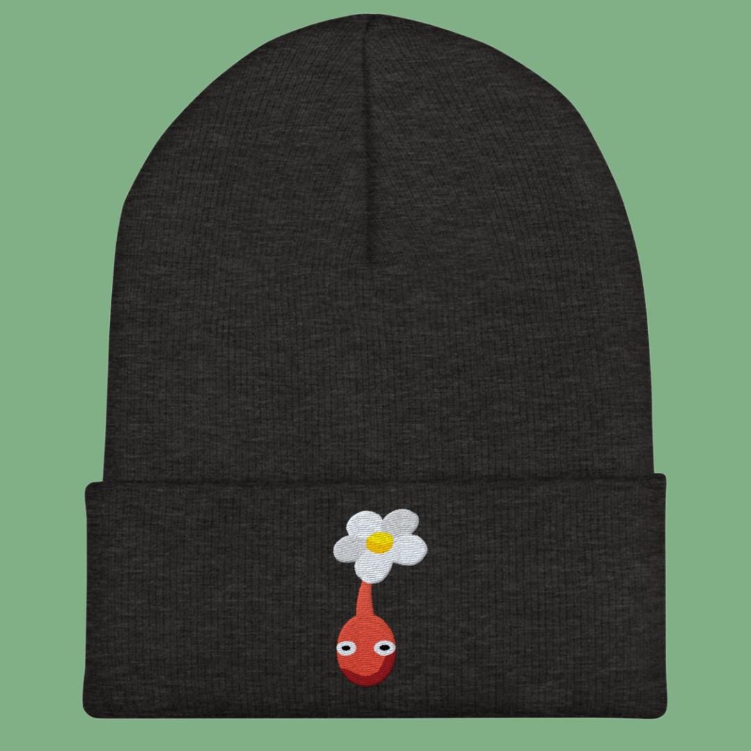 Embroidered Red Pikmin Beanie, Cute Simple Video Game Gift, Nintendo ...