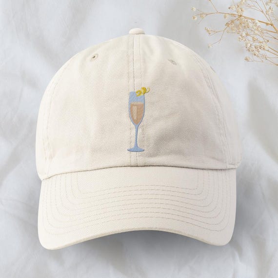 Champagne hat bachelorette dad cap Champagne Bottle Dad Hat: Pop Art Graphic, Wine Lover Gift  main image 4