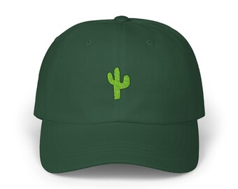 Embroidered Cactus Hat, Arizona Hiking, Simple Botanist Gift, Simplistic Desert Cactus, Classic Dad Cap