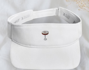 Embroidered Espresso Martini Visor | Cute Simple Cocktail Golfing Hat | Bachelorette Party Ideas | Girls Trip Merchandise