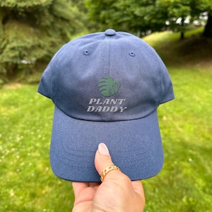 Embroidered Plant Daddy Baseball Cap | Cute Detailed Monstera Hat | Nature Lover Ideas | Horticulturalist | Plant Lovers Artwork Merchandise