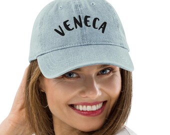 Veneca Denim Hat | Venezuelan Pride Baseball Cap | Latina Identity Adjustable Hat