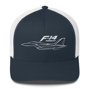 Iconic Aviation Style F-14 Fighter Jet Military Aircraft Trucker Cap