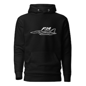 Iconic Aviation Style F-14 Fighter Jet Military Aircraft Unisex Hoodie