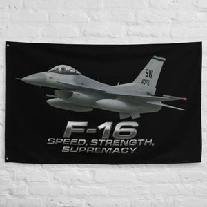 F-16 Fighting Falcon väggbanderoll | Militär jetplandekor | Flygväggkonst för piloter och veteraner