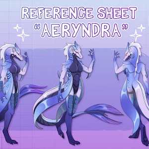 Fiche de référence personnalisée - Furry, Anthro, Fursona - Illustration de personnage personnalisé