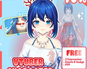 Custom Anime VTuber Model, Character Design, Rigging Commission