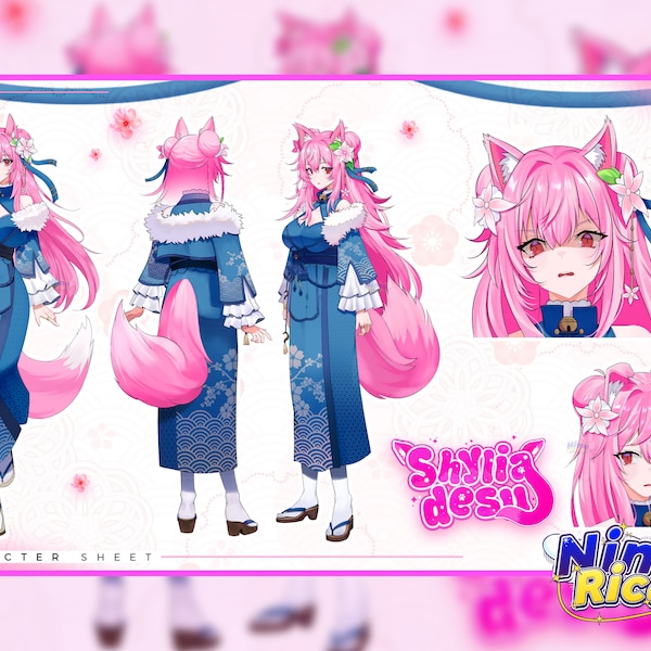 Character Reference Sheet / Vtuber Reference Sheet / Anime Reference Sheet / Custom Reference Sheet / Furry Reference Sheet