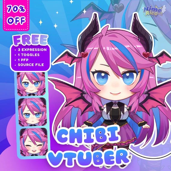 Chibi VTuber Live2D Model | Rig Ready | VTuber Avatar Commission