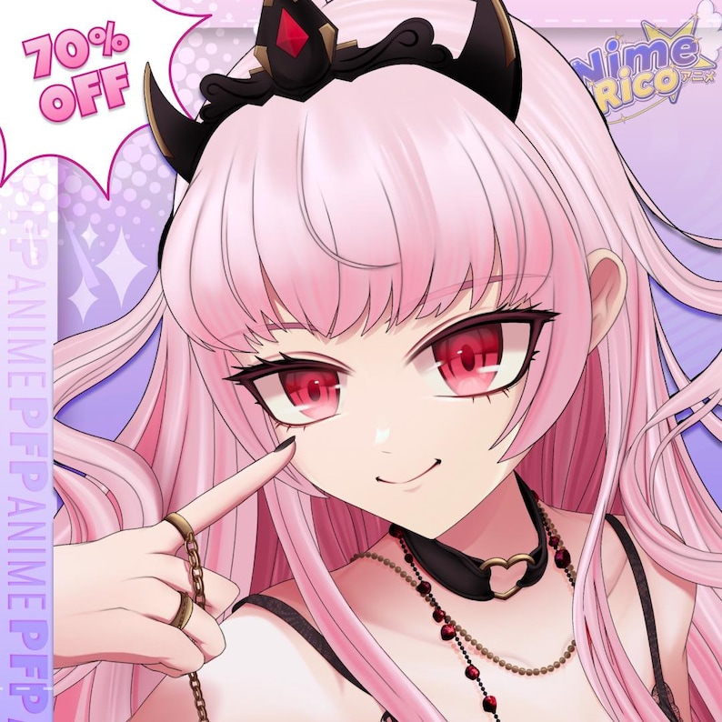 Custom Anime PFP & Character Portrait – VTuber OC – Icon Art