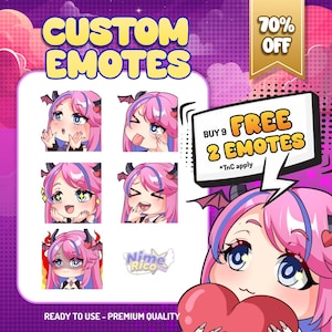 Custom Cute Emotes Twitch Emotes | Personalized Twitch Emotes | Adorable Animated Emotes for Your Streaming Needs | Twitch Emotes, Stickers