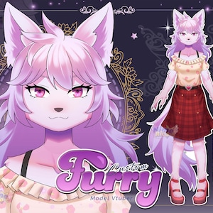 Custom LIVE2D Harige Vtuber Harige Model Vtuber Harige Karakter Commissie Harige Streamer Harige Anime Vtuber Model Harige Voor Commercieel Gebruik