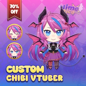 Vtuber Chibi personalizado Vtuber Twitch Vtuber modelo Streamer Kick Streaming Vtuber Anime YouTube Vtuber Chibi Furry Vtuber