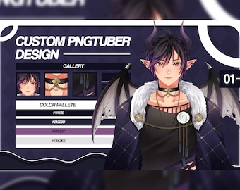 Custom PNGTuber Model Commission | Personalized Character | + Free Emote | Outfits, Emotes, Expreesions, Add-Ons