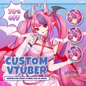 Custom Vtuber Live2d Model Commission | Vtuber Asset | Live2d Model Commission | Vtuber Model | Pngtuber | Anime Art | Vtuber Male & Female
